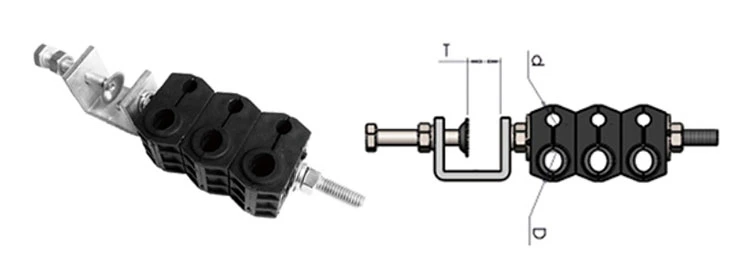 3 Way UV and Corrosion Resistant Fiber and Power Feeder Clamp